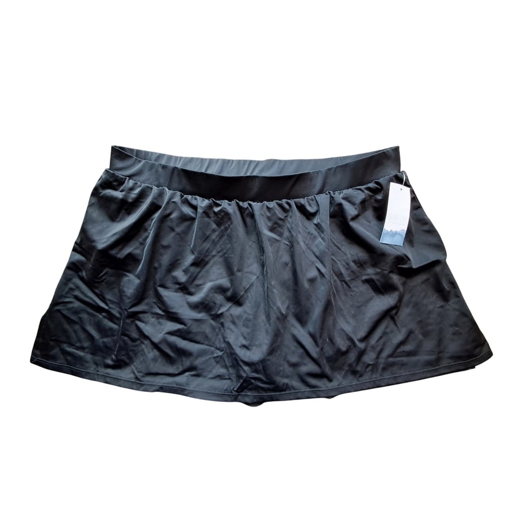 Swim by Cacique Black Swim Skirt with Built-in Brief Plus Size 16 NWT